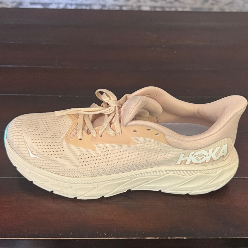 Hoka Light Tan Athletic Shoes